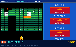 Tape-Brique dans le terminal